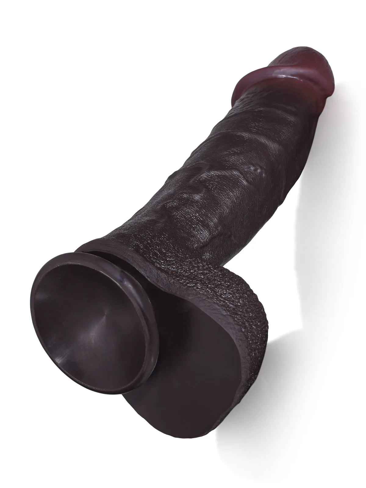 Erlos 10.6" x 2.2" Black Realistic Thrusting Dildo with Vibration & Heating