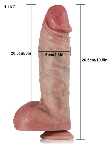 Fang 10.5" x 2.3" Powerful Thrusting Vibrating Heating Dildo