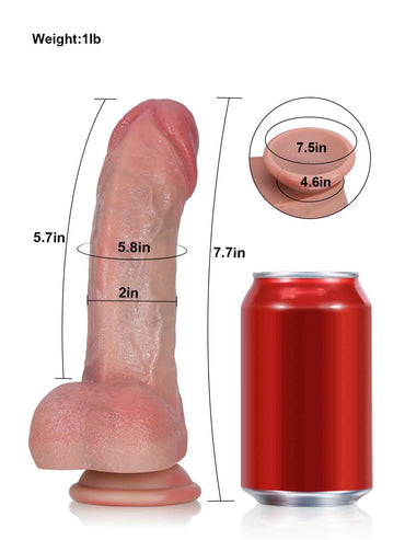 Gary 7.7" x 2" Curved Realistic Dildo with Spine & Urethral Ridge