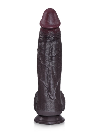 Henry 10.8" x 2.3" Thick Black Realistic Dildo with Tapered Head