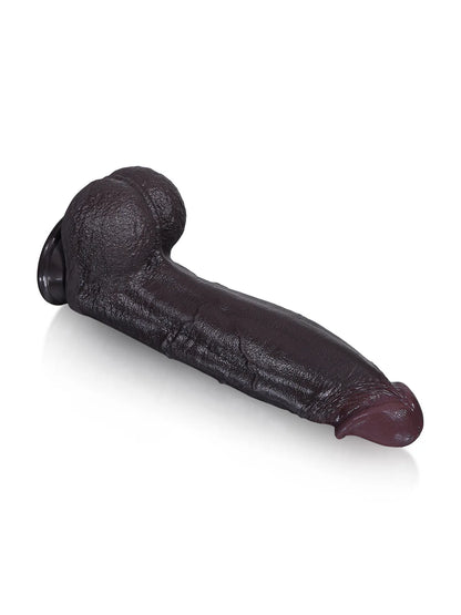 Henry 10.8" x 2.3" Thick Black Realistic Dildo with Tapered Head