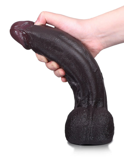 Henry 10.8" x 2.3" Thick Black Realistic Dildo with Tapered Head