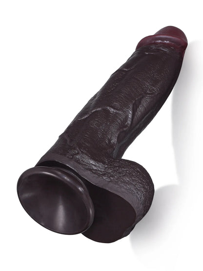 Henry 10.8" x 2.3" Thick Black Realistic Dildo with Tapered Head