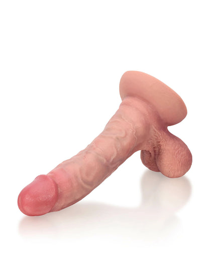 Jesse 10" x 2" Curved Realistic Dildo with Dual Density & Swinging Balls