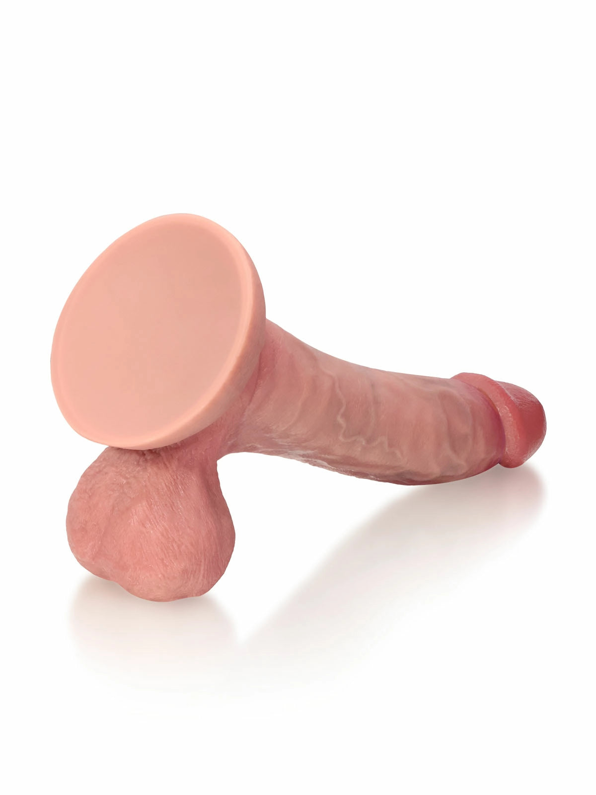 Jesse 10" x 2" Curved Realistic Dildo with Dual Density & Swinging Balls