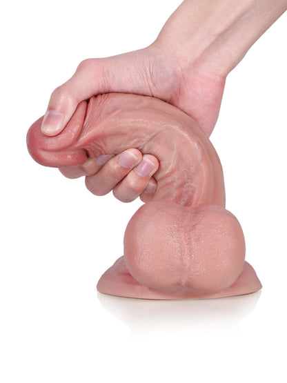 John 8.3" x 2" Realistic Dildo with Stimulating Ridge & Soft Balls