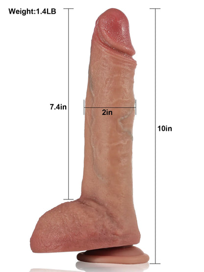 Jonathan 10" x 2" Huge Thrusting Vibrating Dildo
