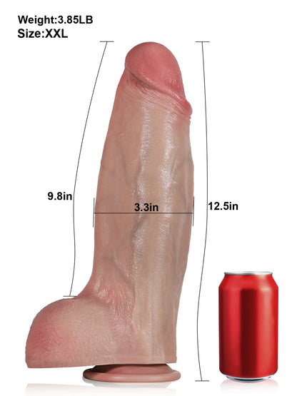 Jorge 8.7" x 2.3" Large Thick Realistic Soft Dildo With Raised Ridge