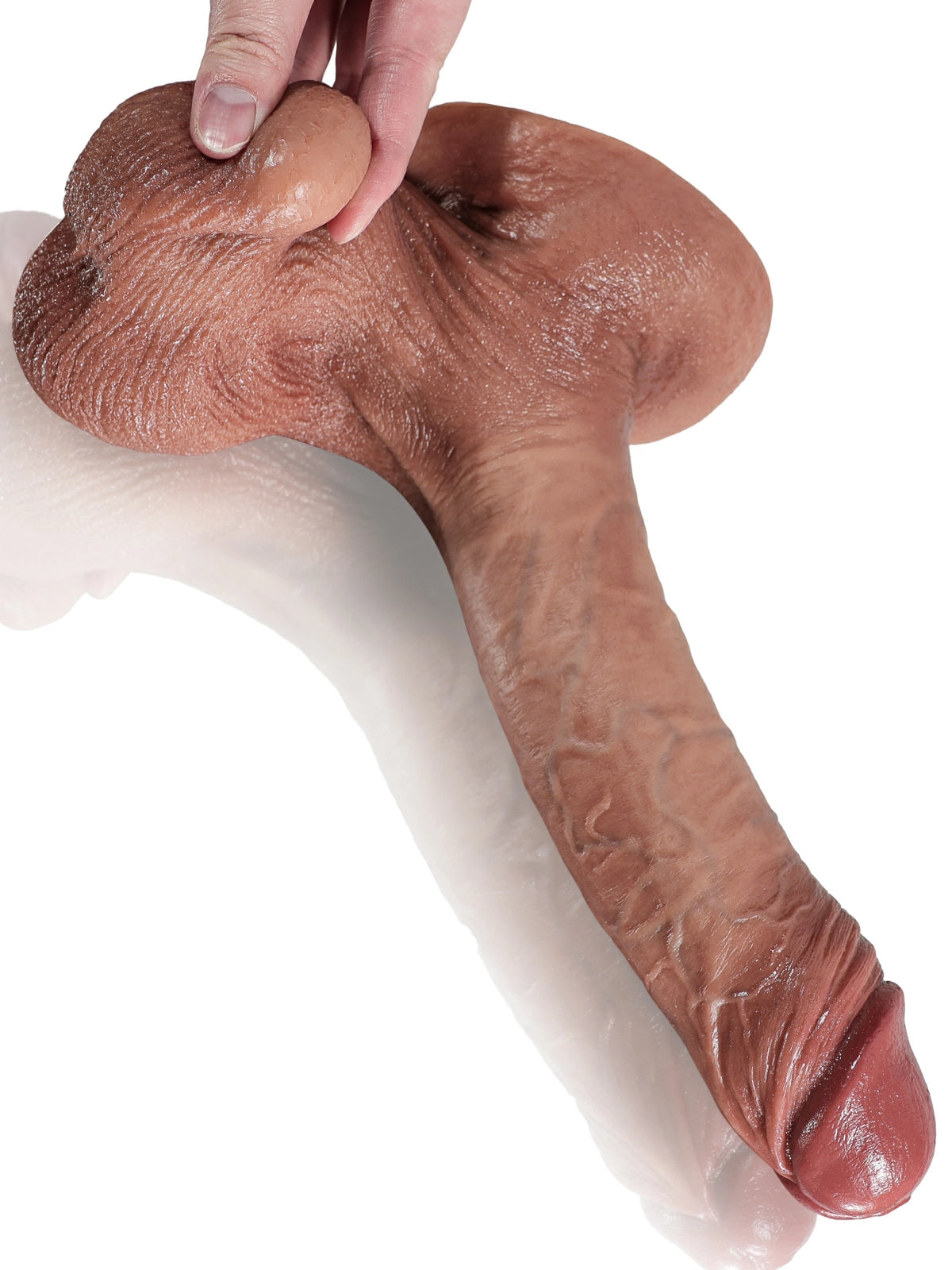 Jozef 9.6" x 1.8" Realistic Dildo with Squeezable Balls & Defined Head