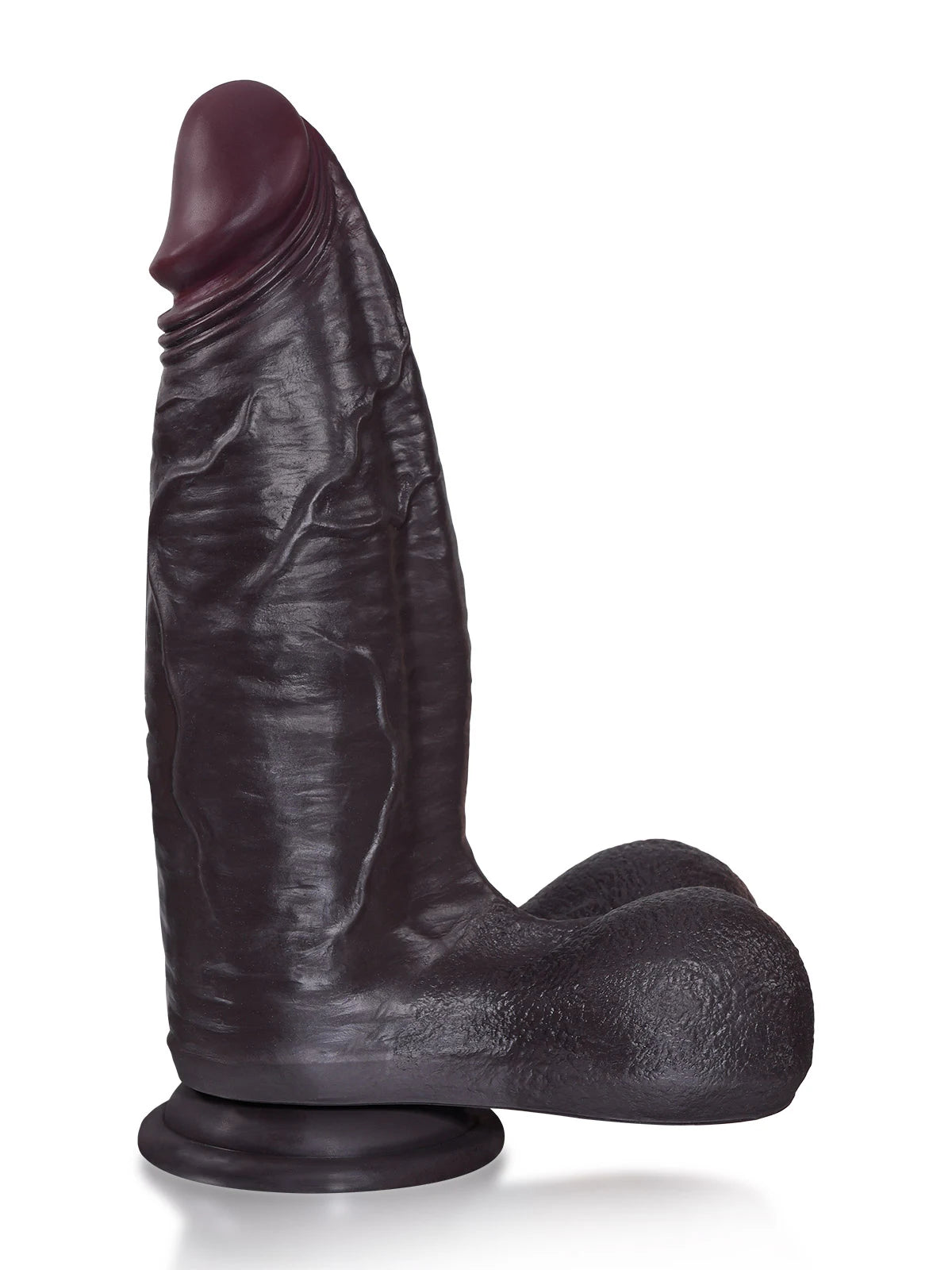 Kodin 11.5" x 3.3" Black Realistic Dildo with Gradually Thickening Shaft