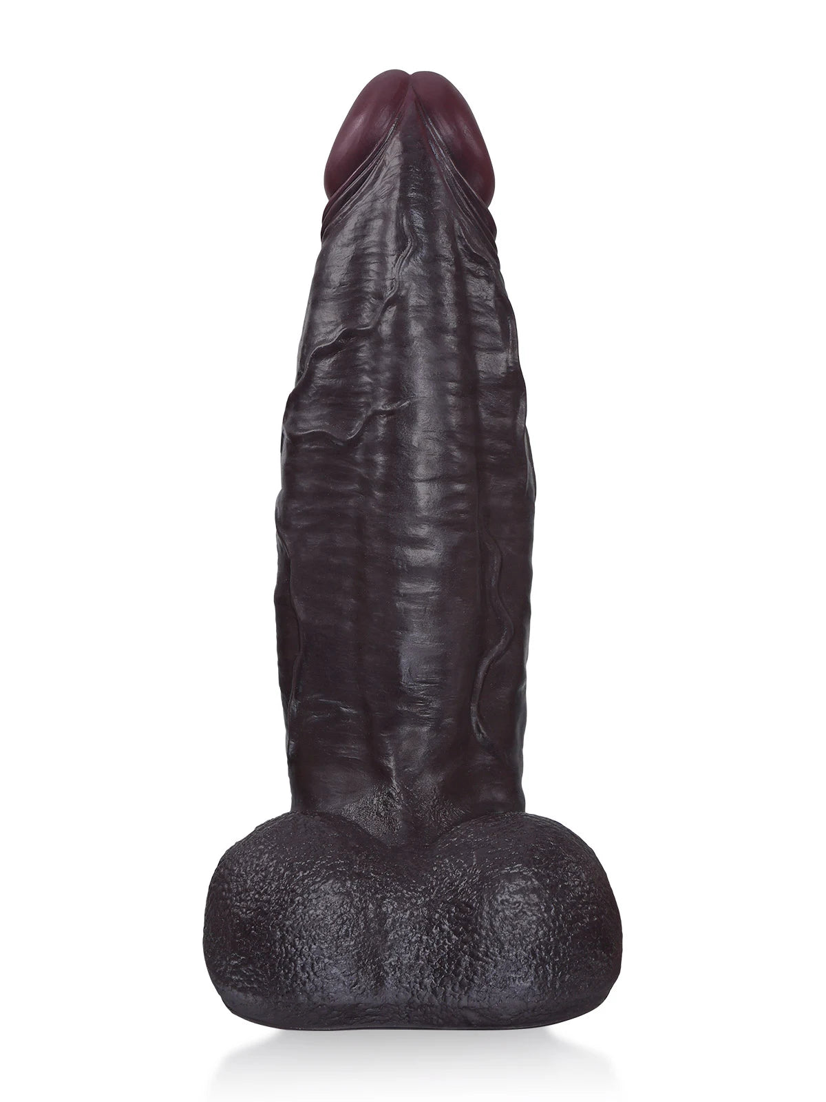 Kodin 11.5" x 3.3" Black Realistic Dildo with Gradually Thickening Shaft