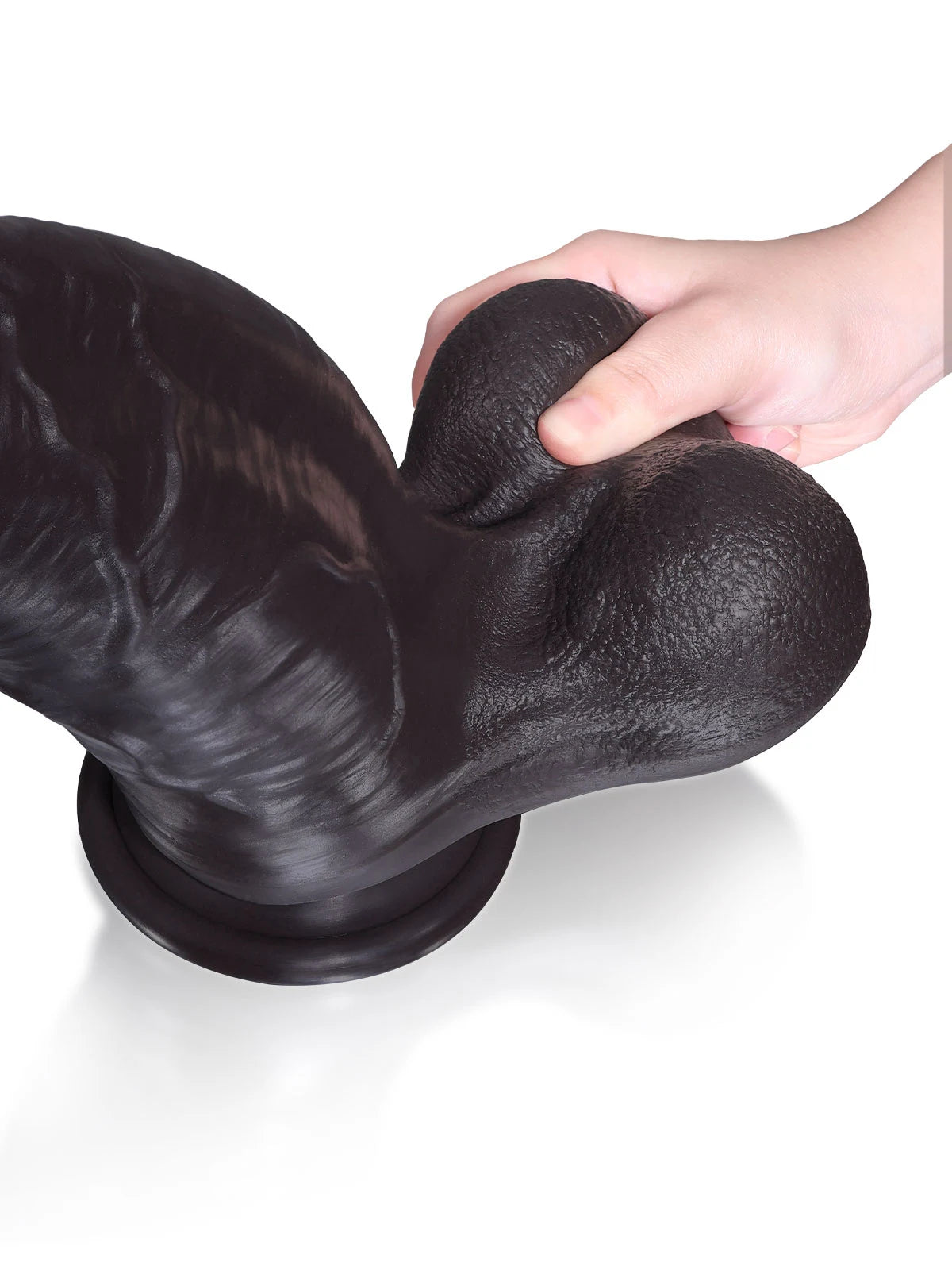 Kodin 11.5" x 3.3" Black Realistic Dildo with Gradually Thickening Shaft