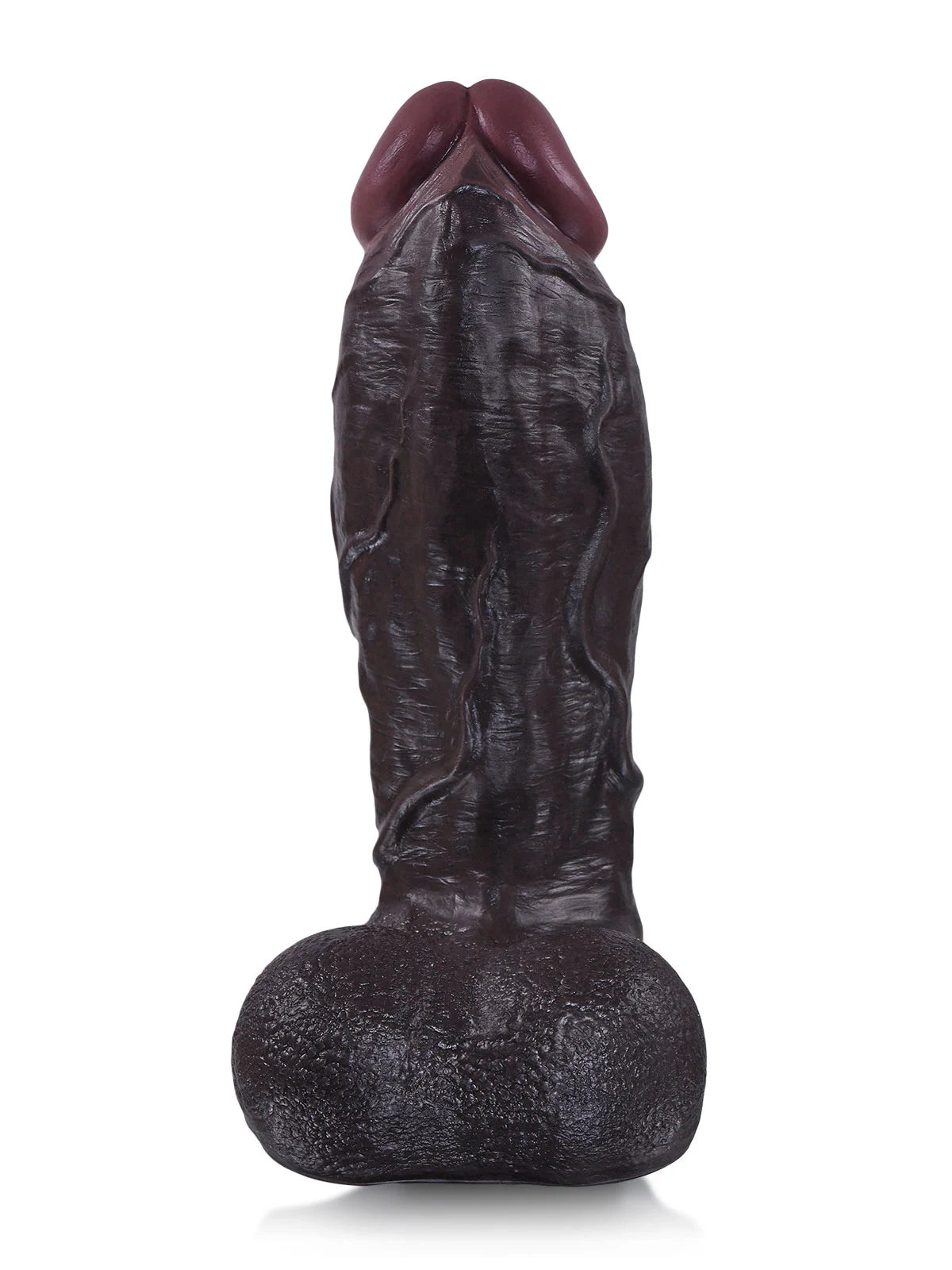 Kutin 11" x 3.3" Black Realistic Dildo with Thick Swelling Shaft