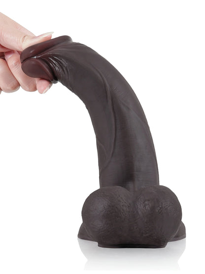 Lichtner 9.4" x 2" Realistic Dildo with Sliding Skin & Vac-U-Lock Base