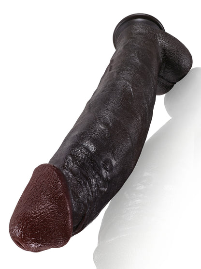 Theodore 12" x 2.3" Huge Dual-density Silicone Soft Dildo with Metal Keel