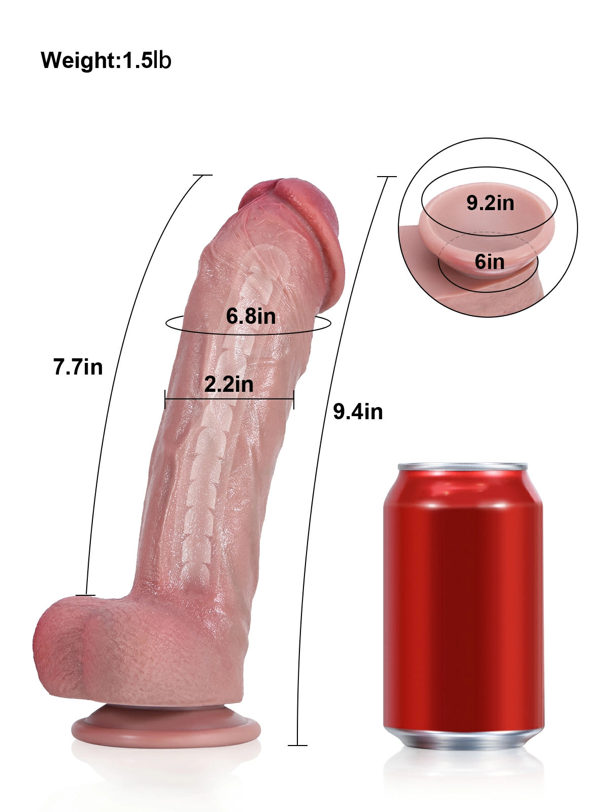 Machete 9.4" x 2.2" Curved Realistic Dildo with Bendable Metal Core