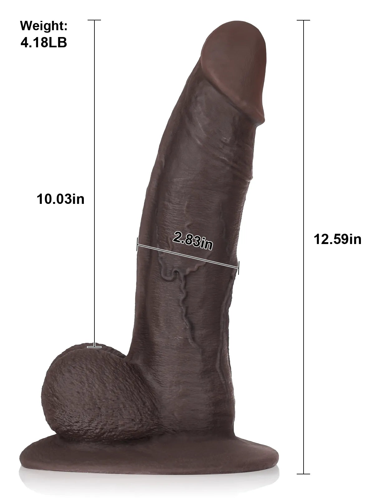 Mark 12.5" x 2.8" Big Anal Dildo in Silicone with Powerful Suction Cup