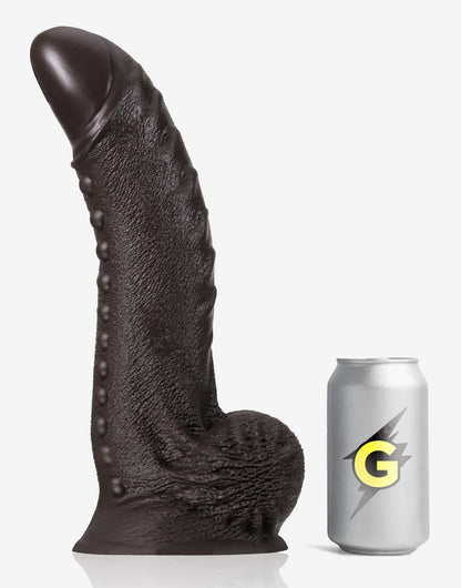 Rogue II 13" x 2.7" Big Black BBC Dildo, Strong Suction Base