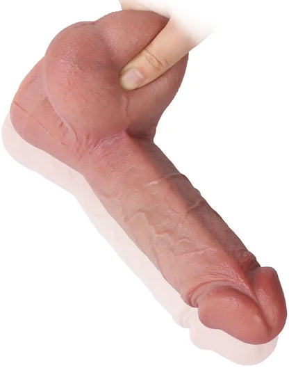 Rob 10" x 2" Realistic Dildo with Swinging Balls & Reinforced Metal Core