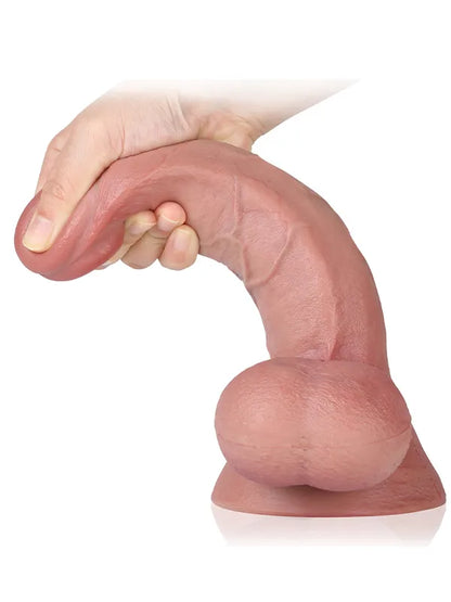 Rob 10" x 2" Realistic Dildo with Swinging Balls & Reinforced Metal Core