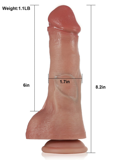 Rolf 8.2" x 1.7" Thrusting Vibrating Heating Dildo 9 Thrusts & 3 Vibrations