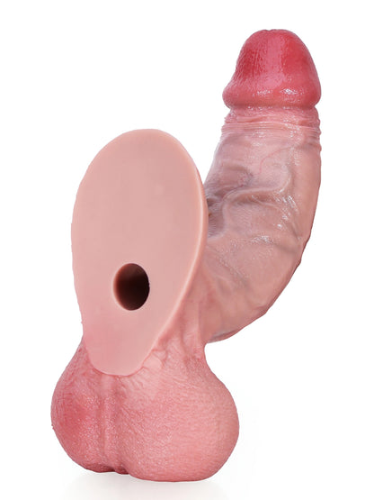 Ross 8.5" x 2.2" Thick Realistic Dildo with Swinging Balls & Vac-U-Lock