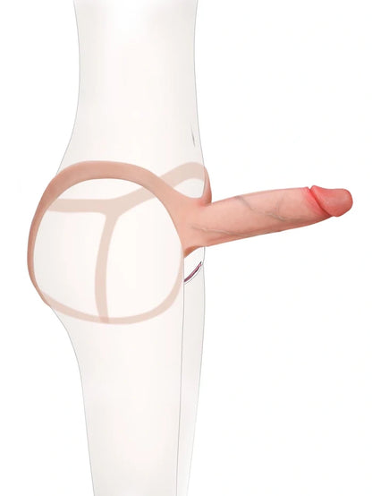 Seraphine 8.3" x 2.2" Realistic Hollow Strap-On Dildo & Extension Sleeve