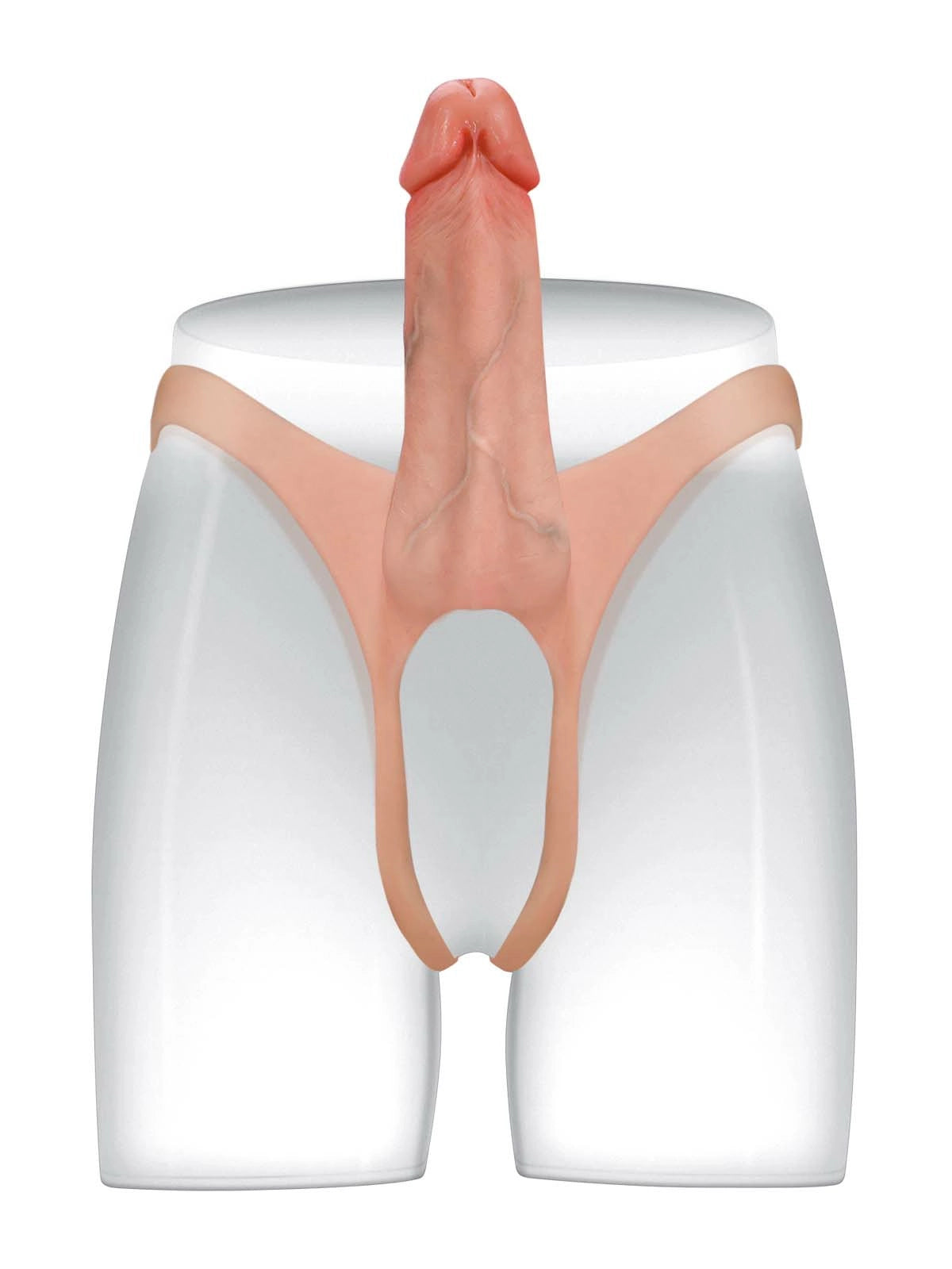 Seraphine 8.3" x 2.2" Realistic Hollow Strap-On Dildo & Extension Sleeve