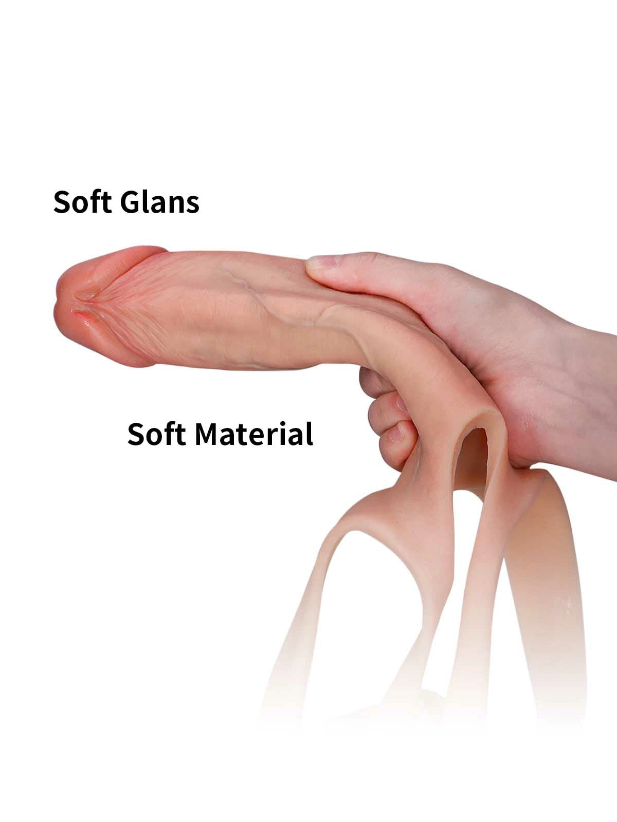 Seraphine 8.3" x 2.2" Realistic Hollow Strap-On Dildo & Extension Sleeve