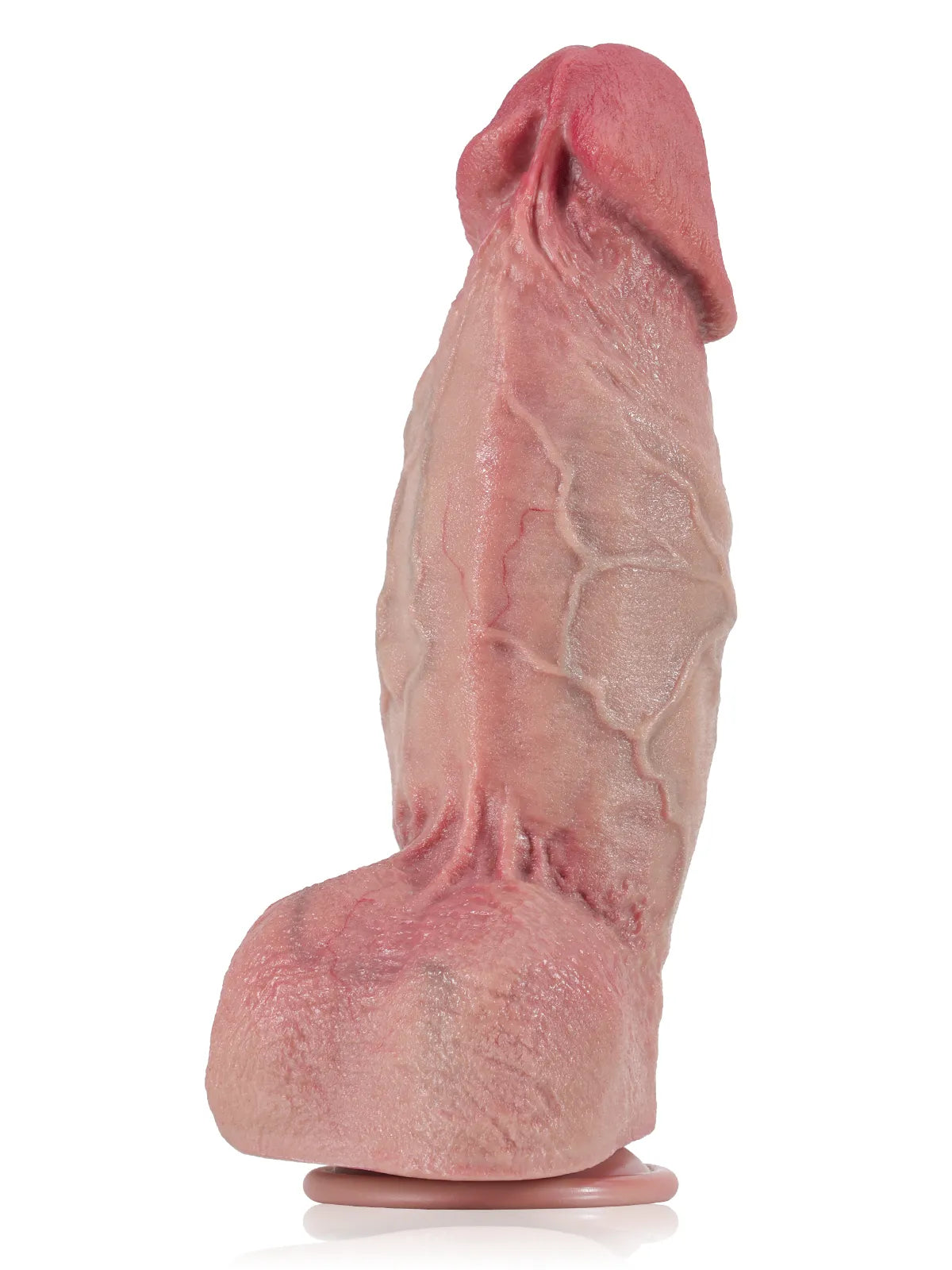 Stan 11" x 3" Thick Realistic Silicone Dildo with Textured Veins-5