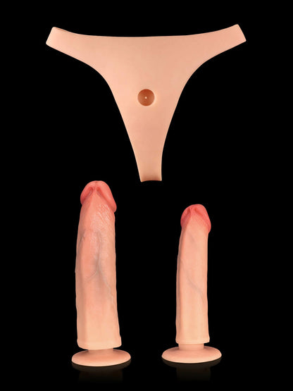 Thalyn 7.8" x 1.5" Strap-On with Interchangeable M & L Dildos