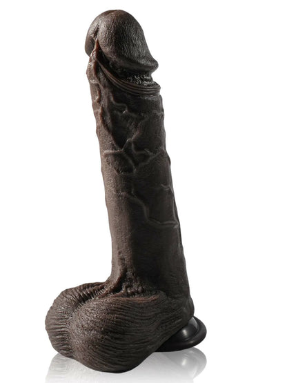 Thunder 10.4" x 2" Black 7 Thrusting & 3 Vibrating Dildo