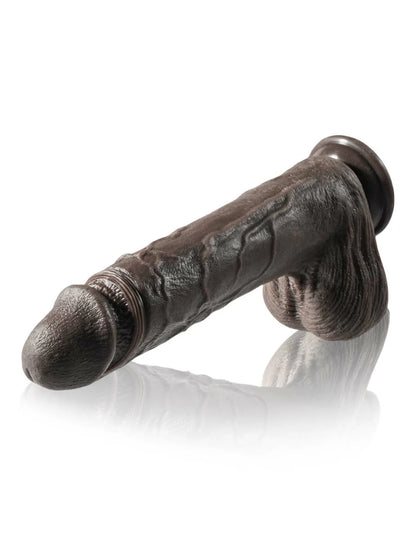 Thunder 10.4" x 2" Black 7 Thrusting & 3 Vibrating Dildo