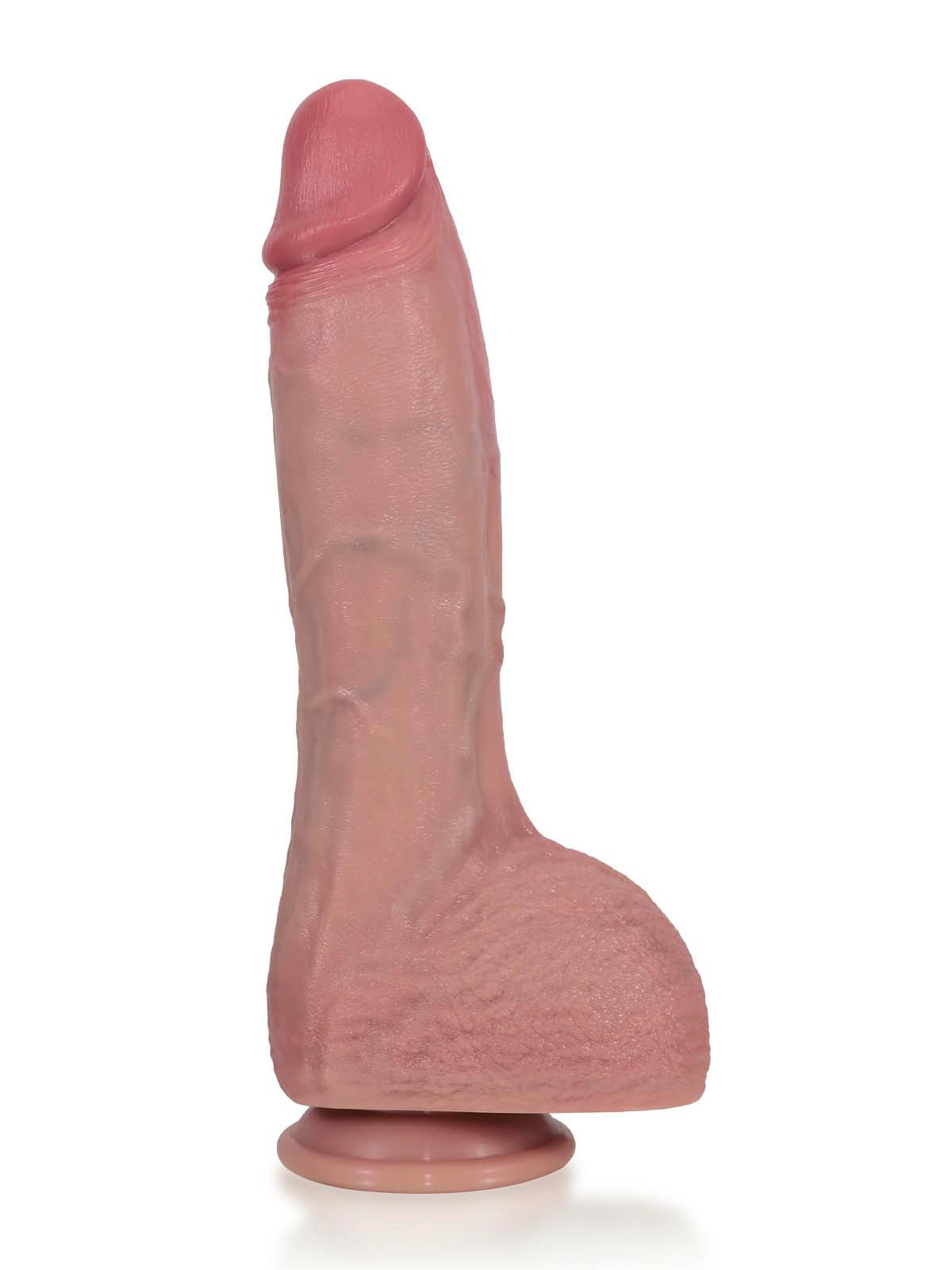 Vincent 11" x 2.2" Heated Realistic Vibrating Thrusting Dildo with Tapered Shaft