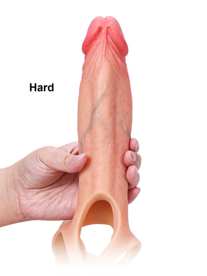 Wearable Hollow Strap-On Dildo • Penis Extension • ED Cock Sleeve