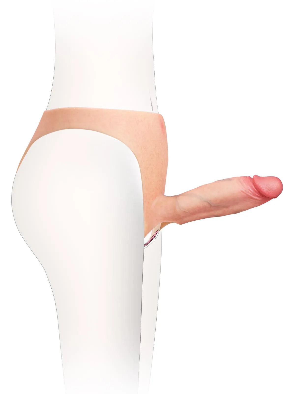 Wearable Hollow Strap-On Dildo • Penis Extension • ED Cock Sleeve