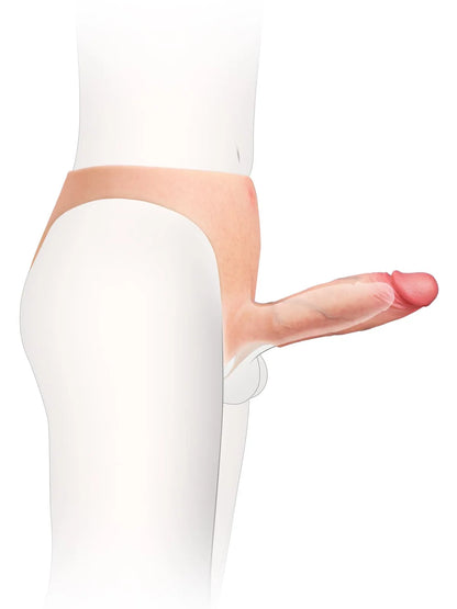 Wearable Hollow Strap-On Dildo • Penis Extension • ED Cock Sleeve