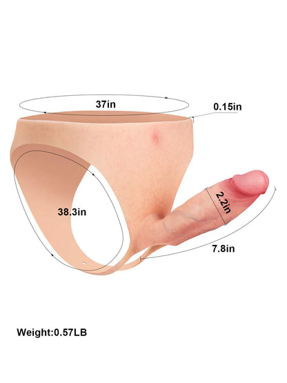 Wearable Hollow Strap-On Dildo • Penis Extension • ED Cock Sleeve