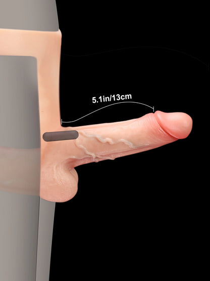 Zorvyn 6" x 1.6" Double-Ended Strap-On Dildo with Vibrator