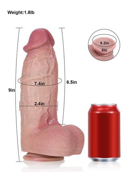Thor 11" x 3" Huge Dual-Density Realistic Thick Fat Soft Dildo